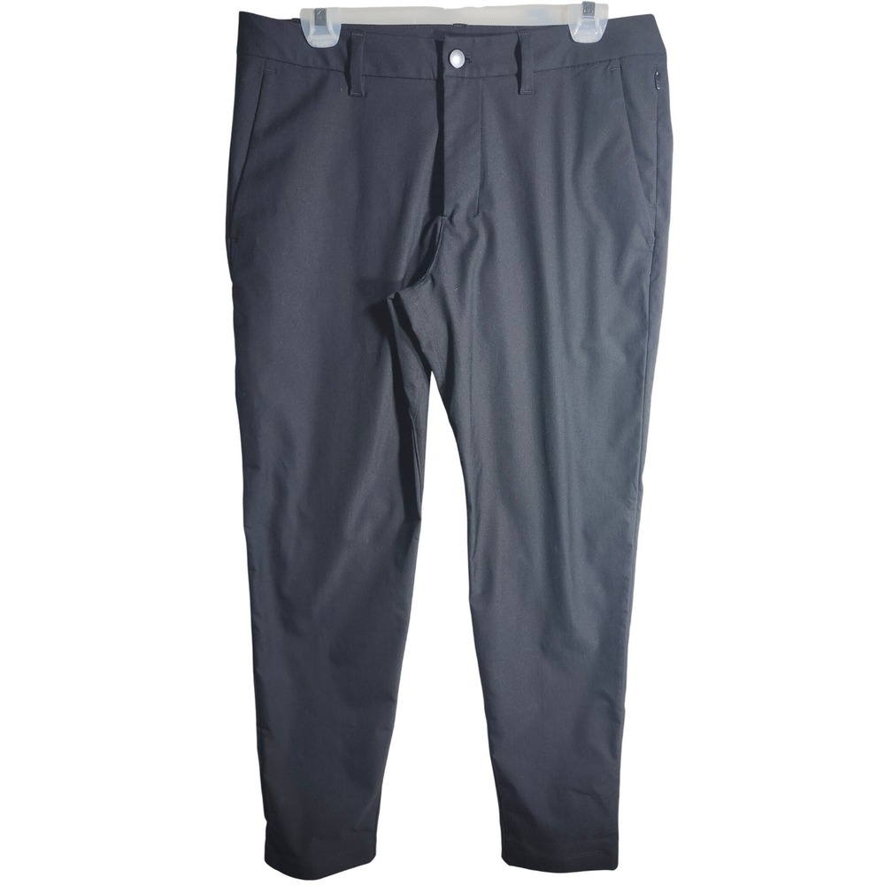 Lululemon Men's Charcoal Stretch Flat Front Performance Pant Slim Fit Size 31x29